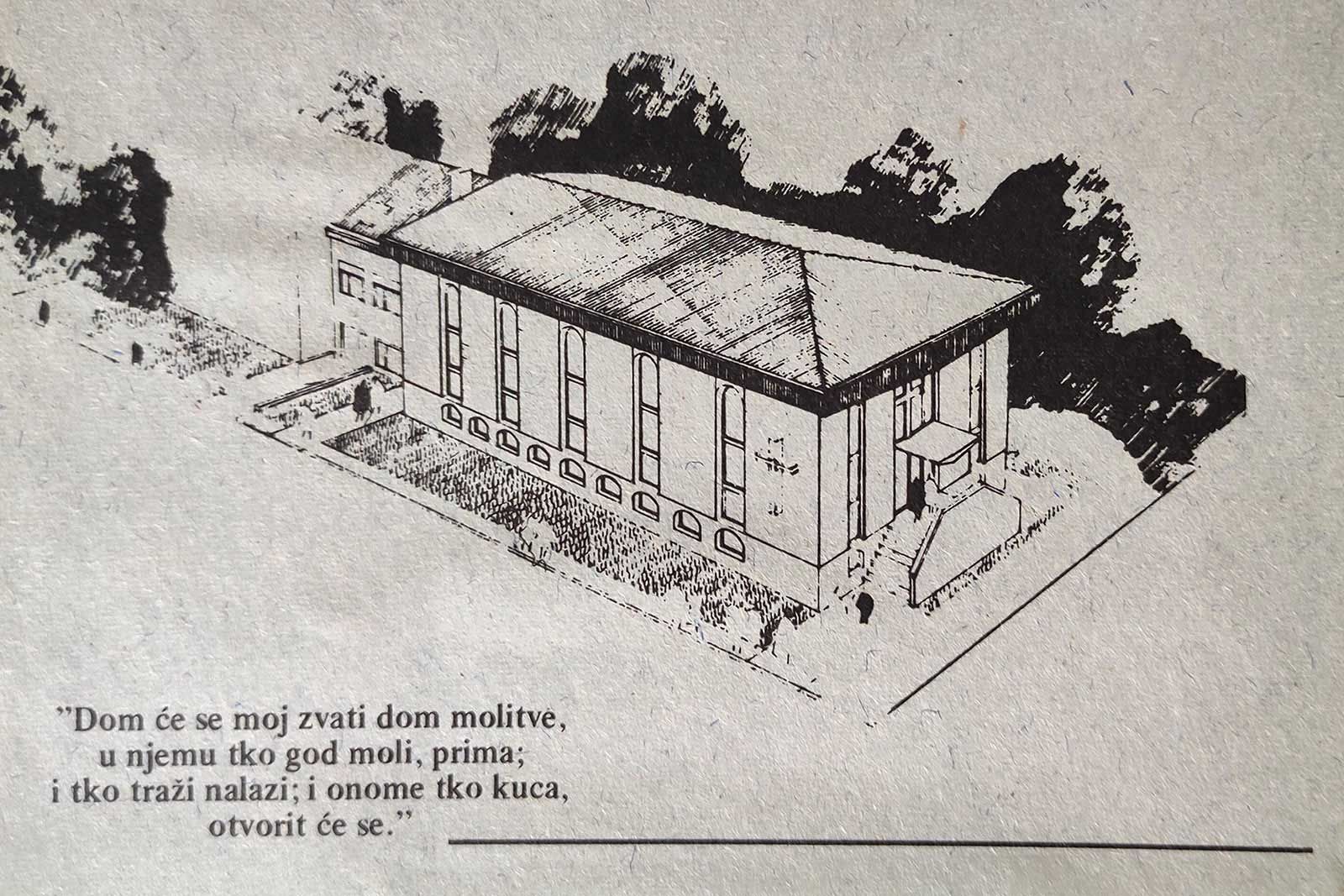 povijest župe duha svetoga - nacrt Crkve u Dugoratskoj ulici